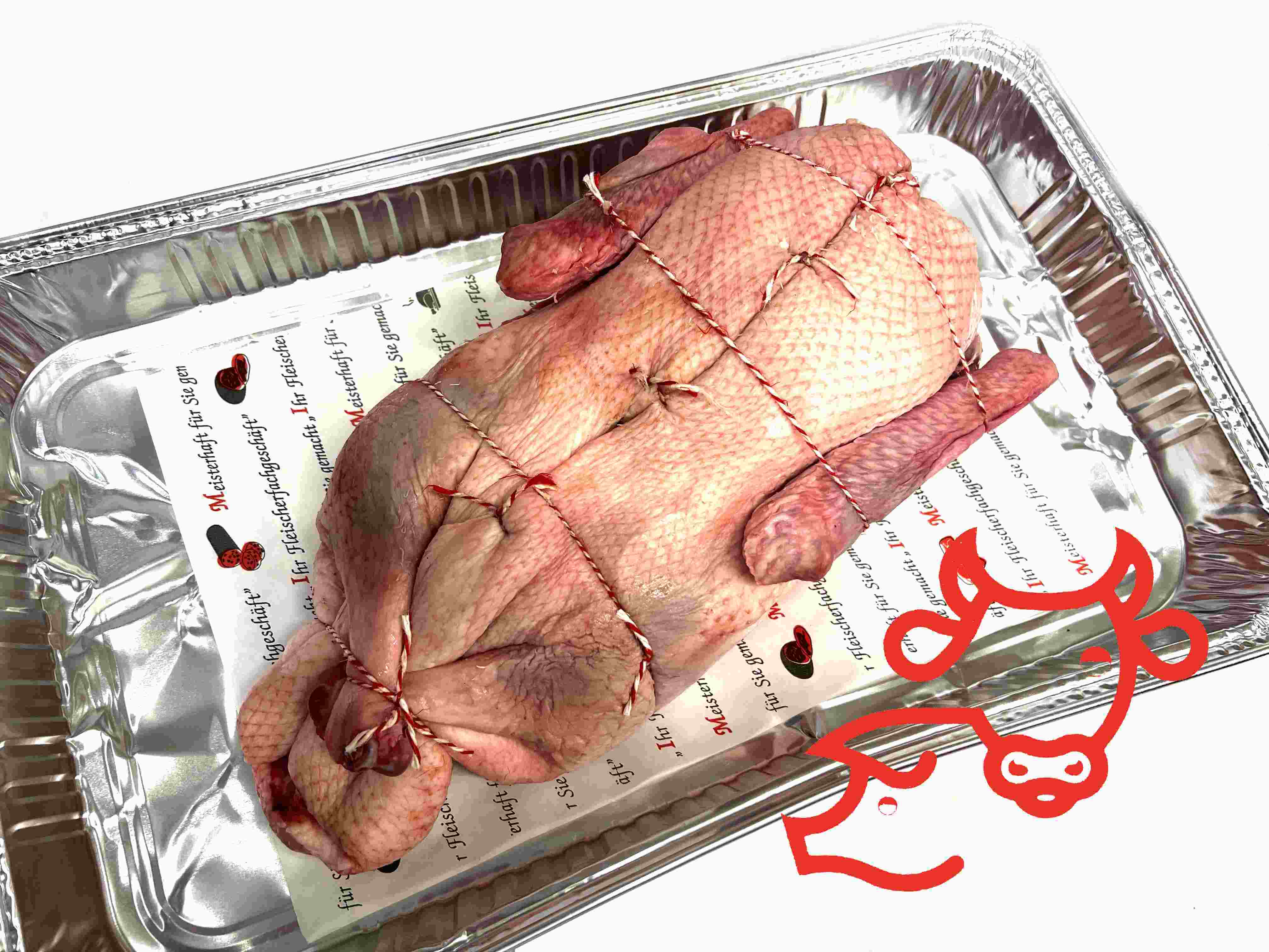 Gans gefüllt mit Ente und Huhn