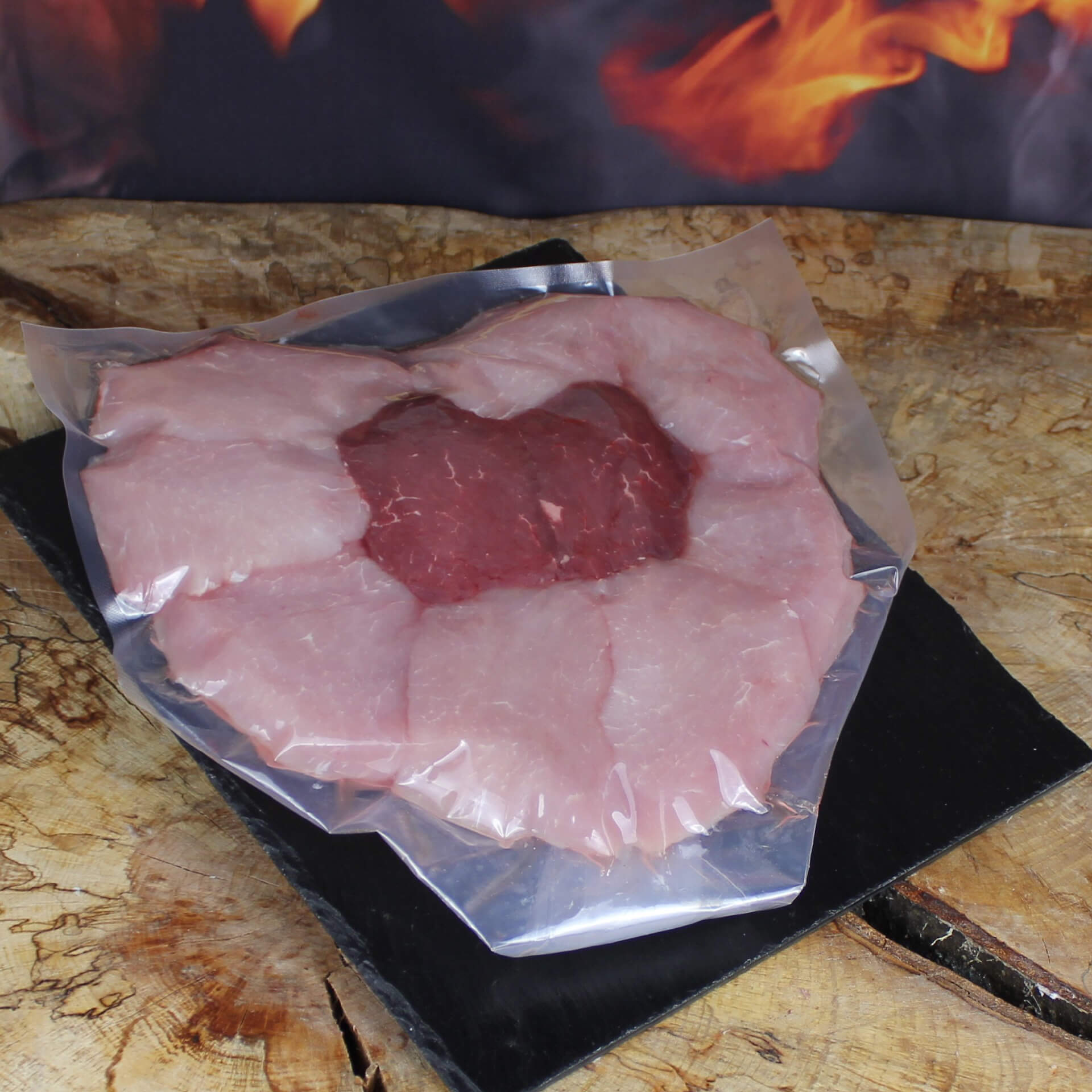 Valentinstagsherz aus Bio Fleisch