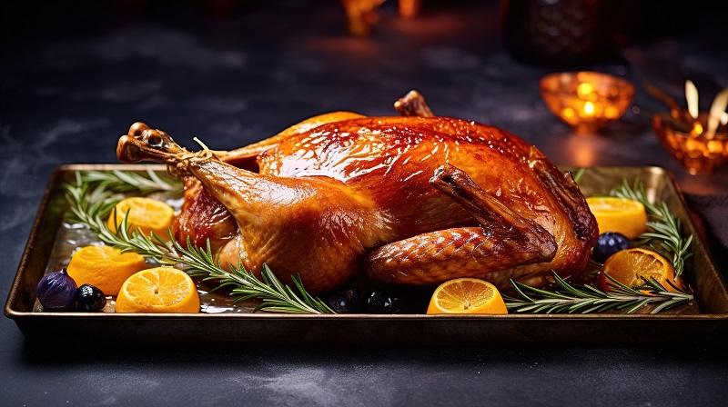 Bio Gans im Ganzen gebraten
