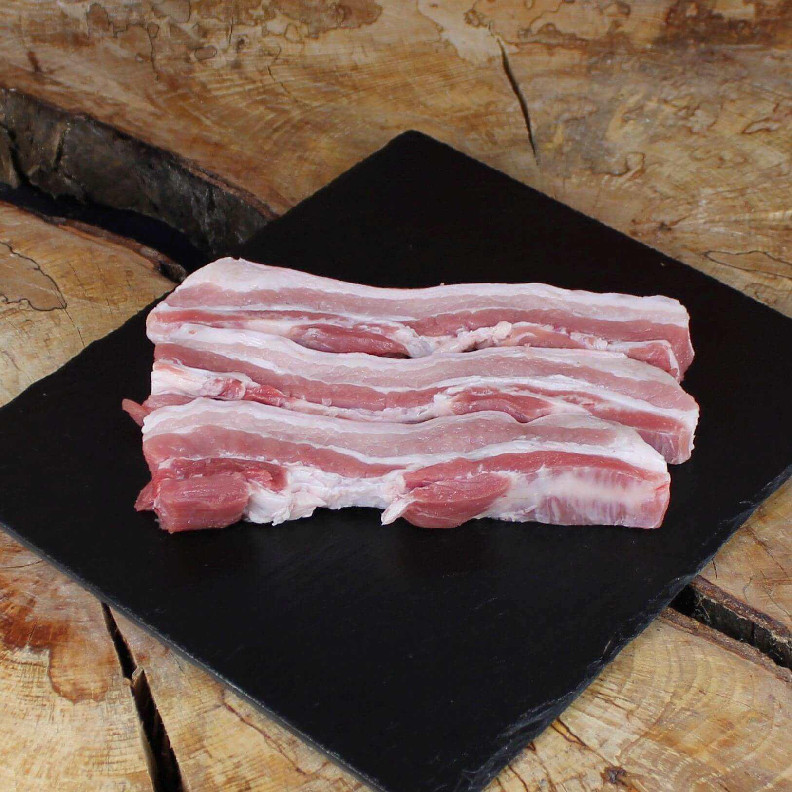 Bauchfleisch Steak Bauchfleisch Steak geschnitten geschnitten
