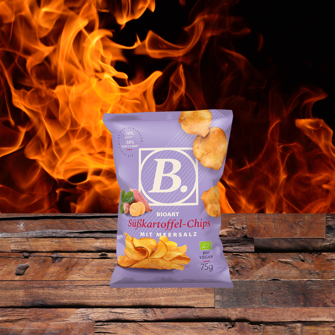 Bioart Bio Süßkartoffelchips - Meersalz Bioart Bio Süßkartoffelchips - Meersalz